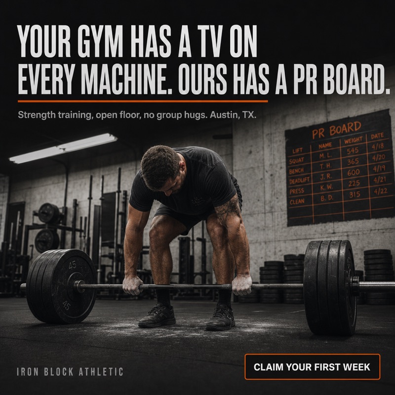Iron Block Athletic gym ad