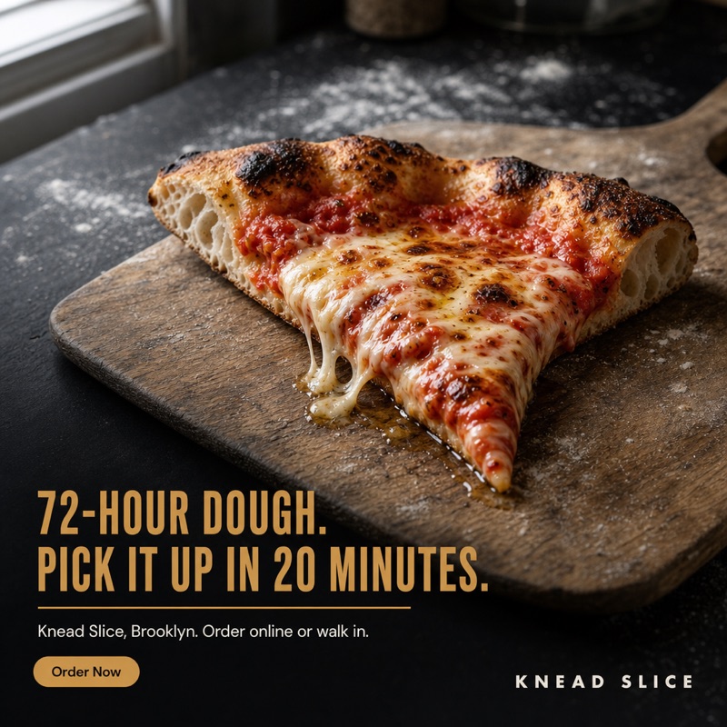Knead Slice pizzeria ad