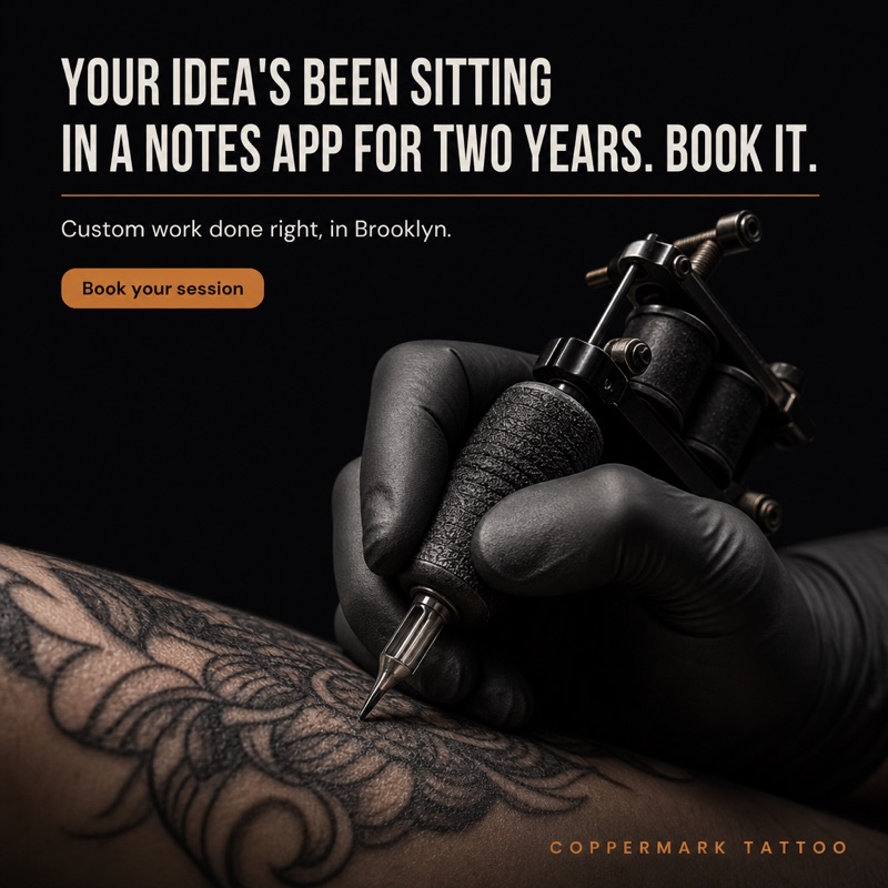 Coppermark Tattoo art ad